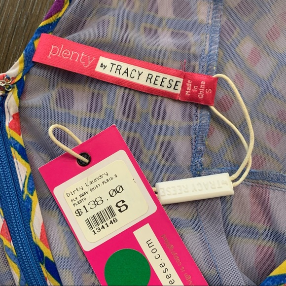 Plenty by Tracy Reese pink & blue geometric print mini sleeveless dress Size S - Picture 14 of 14